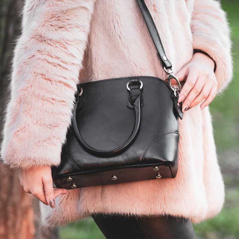 geanta piele neagra