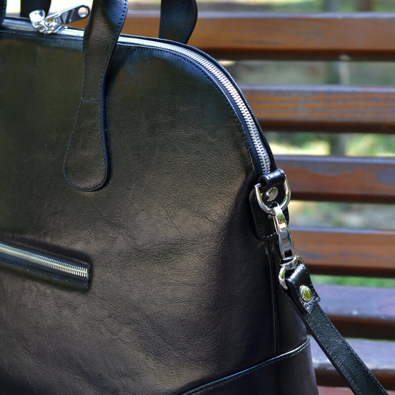 geanta piele neagra