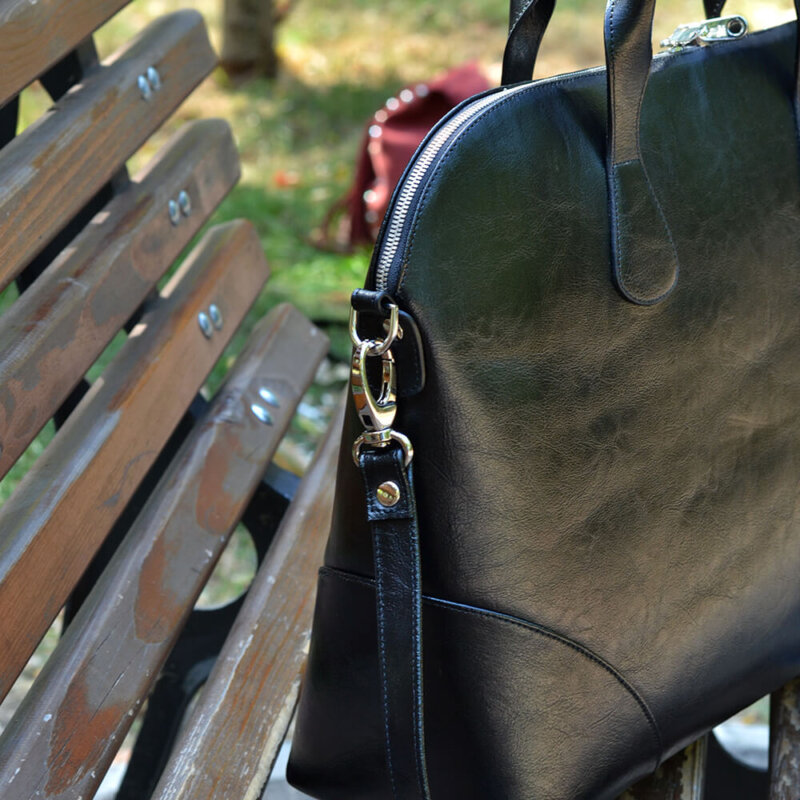 geanta piele neagra