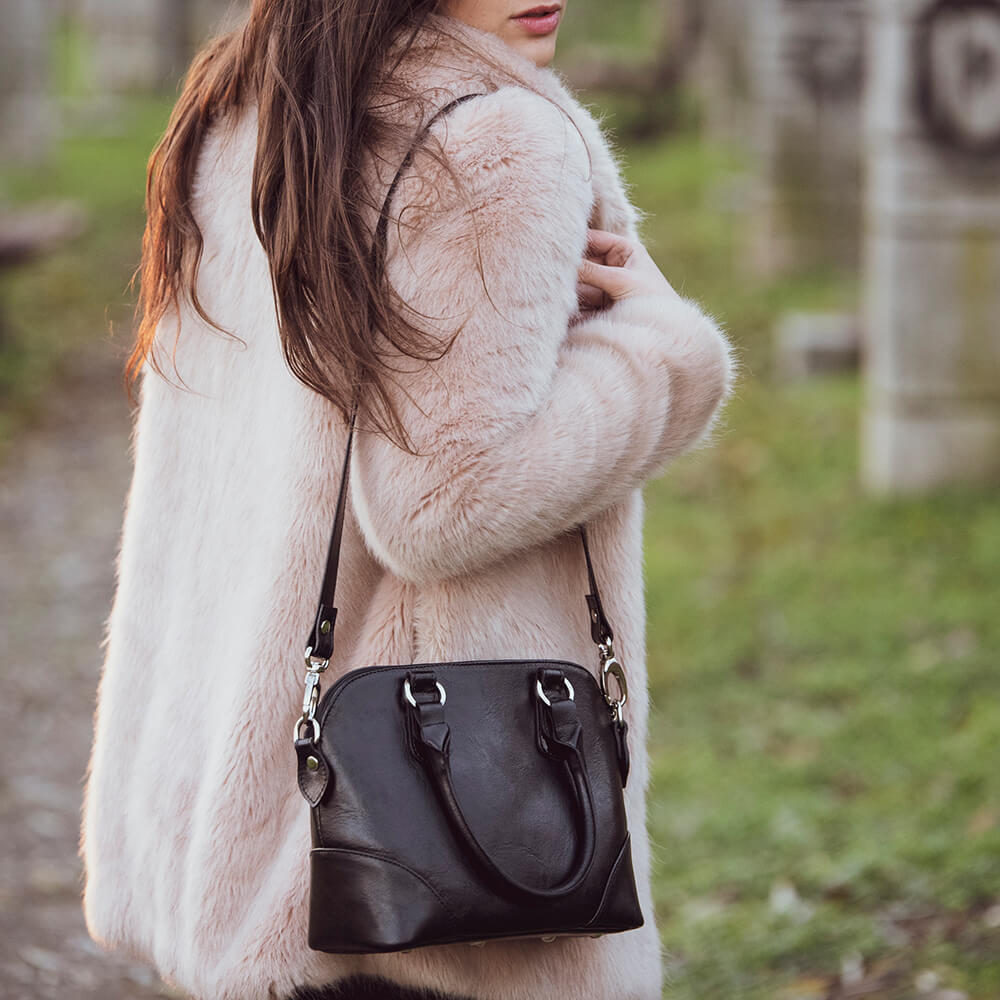 geanta piele neagra