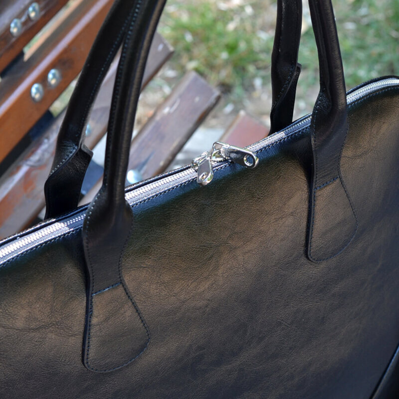 geanta piele neagra