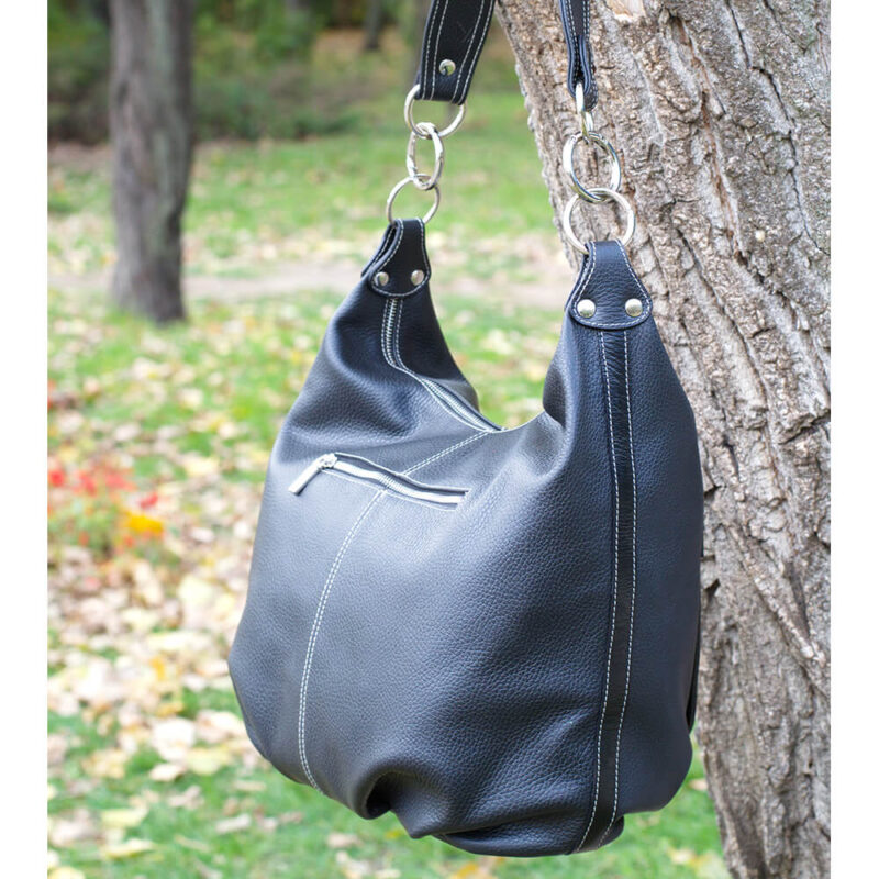 poseta piele neagra