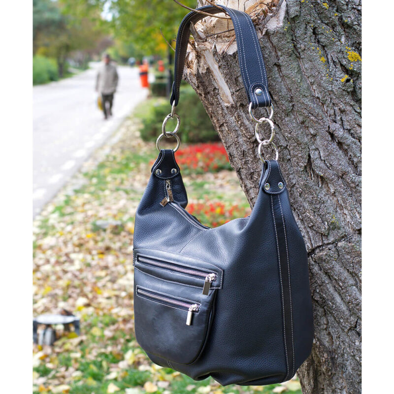 poseta piele neagra
