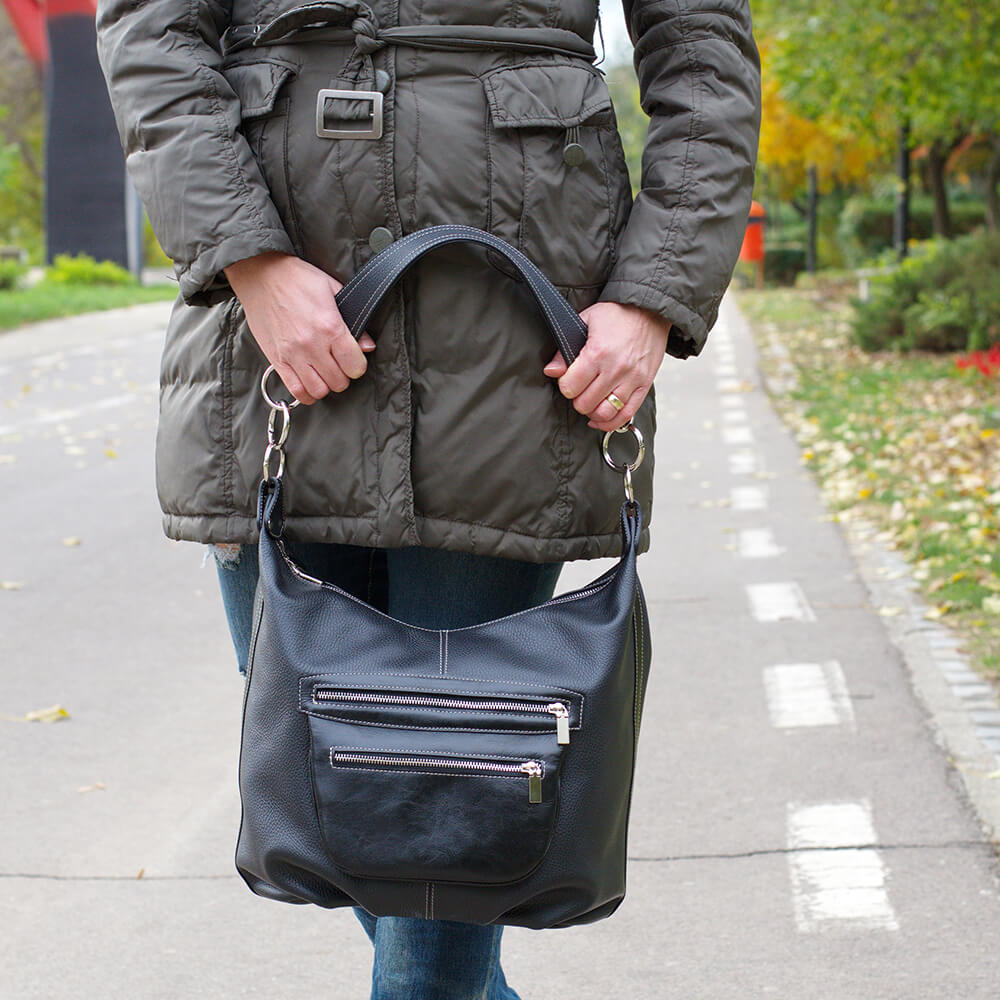 poseta piele neagra