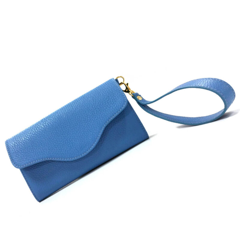 plic piele albastru