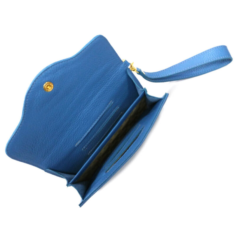 plic piele albastru