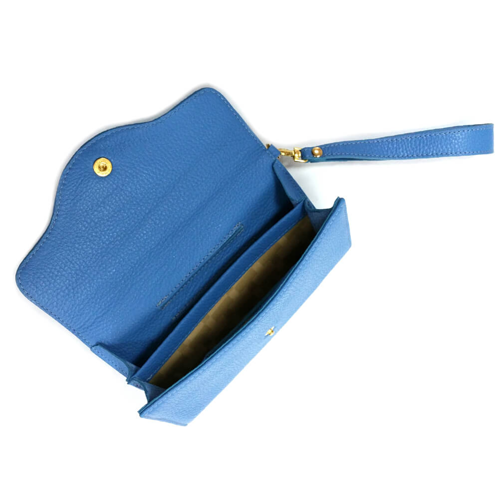 plic piele albastru